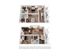 Three Bedroom Cottage 2 story Private floor plan